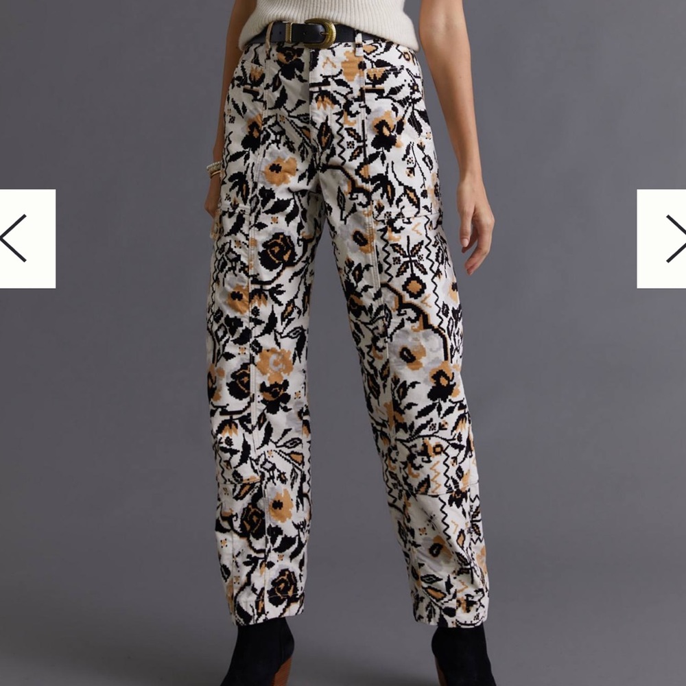 Anthropologie Tapered Corduroy Pants